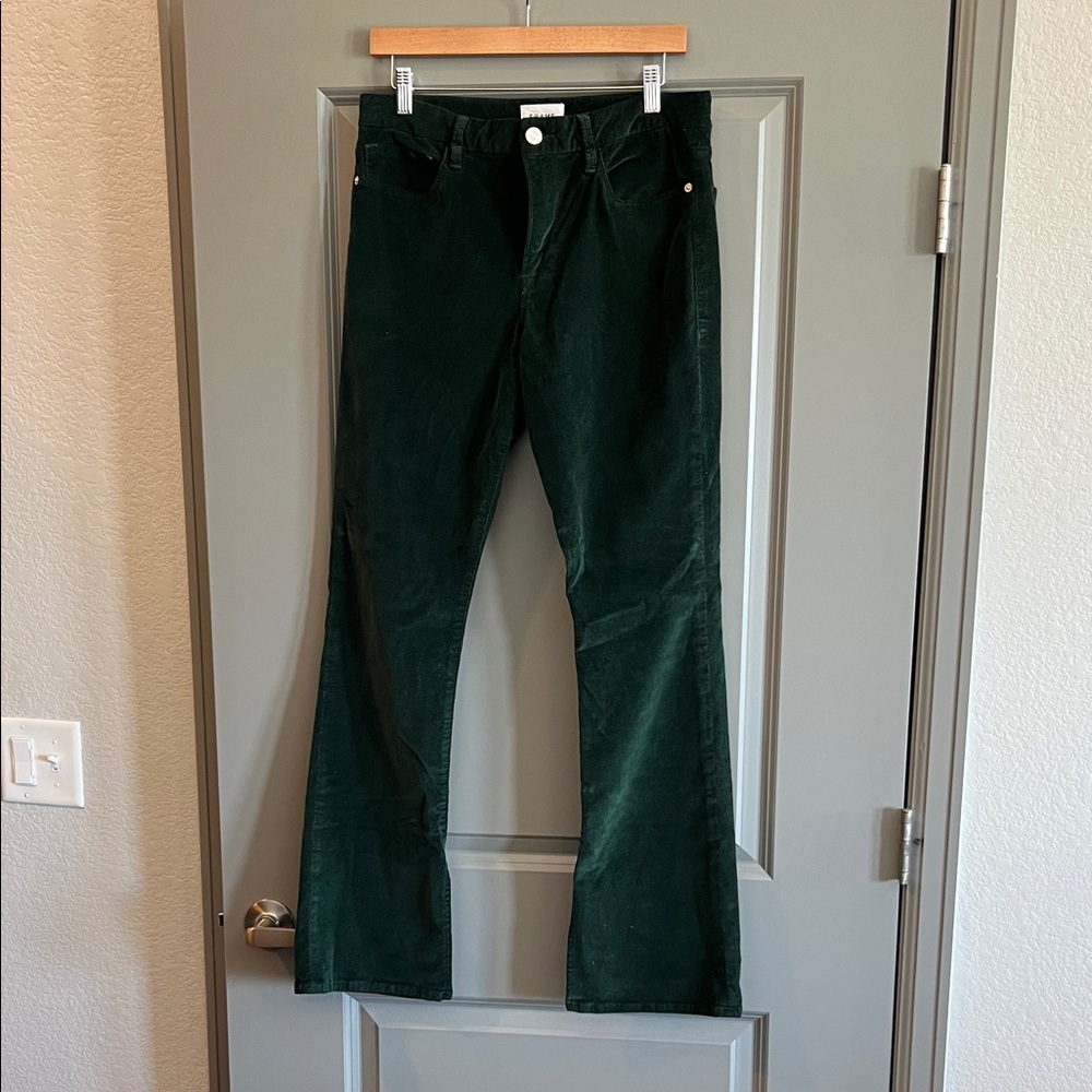 Frame Denim Forest Green Corduroy Pants